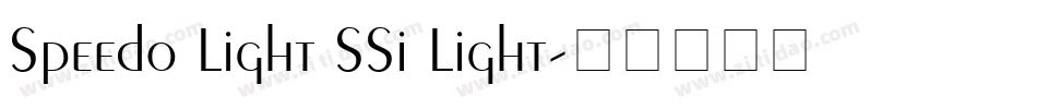 Speedo Light SSi Light字体转换